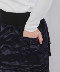 ESSENTIALS ブラック2WAYスカートダブルスタンダード ESSENTIAL / ミリタリーナイロンツイル2WAYスカート ESSENTIAL