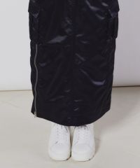 ESSENTIALS ブラック2WAYスカートダブルスタンダード ESSENTIAL / ミリタリーナイロンツイル2WAYスカート ESSENTIAL