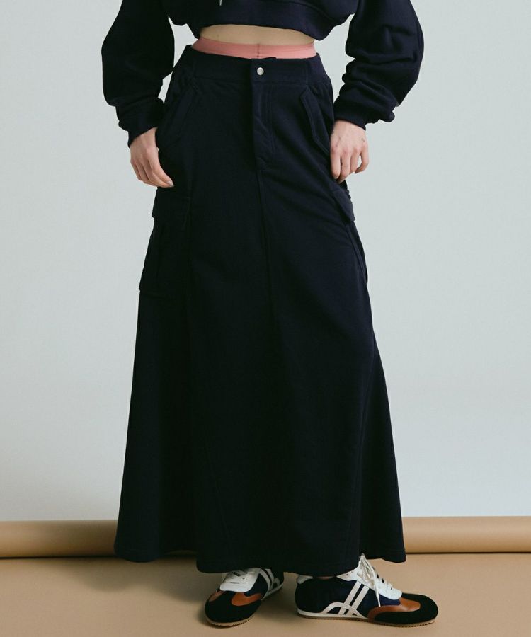 こんちゃん　美品　ダブルスタンダードクロージング　グラデーション ESSENTIAL / ライト裏毛カーゴスカート ESSENTIAL Night STORE