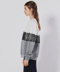 Sov. / レースダンボールニットプルオーバー TOPS Night STORE