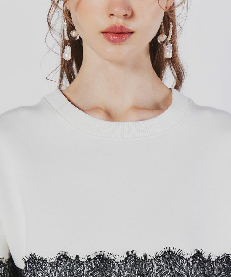 Sov. レースダンボールニットプルオーバー　フリーサイズ Sov. / レースダンボールニットプルオーバー TOPS Night STORE