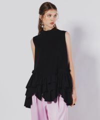 トップス s.t Sov. / ツイルドッキングフリルトップス TOPS Night STORE