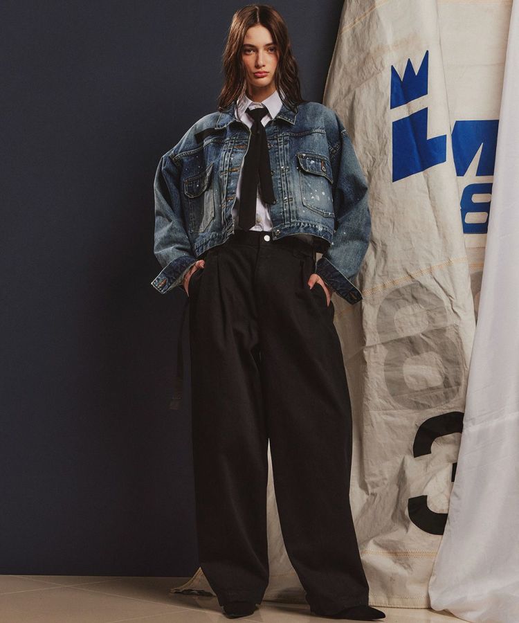 DSC / ショート丈デニムジャケット OUTERS Night STORE | ダブル