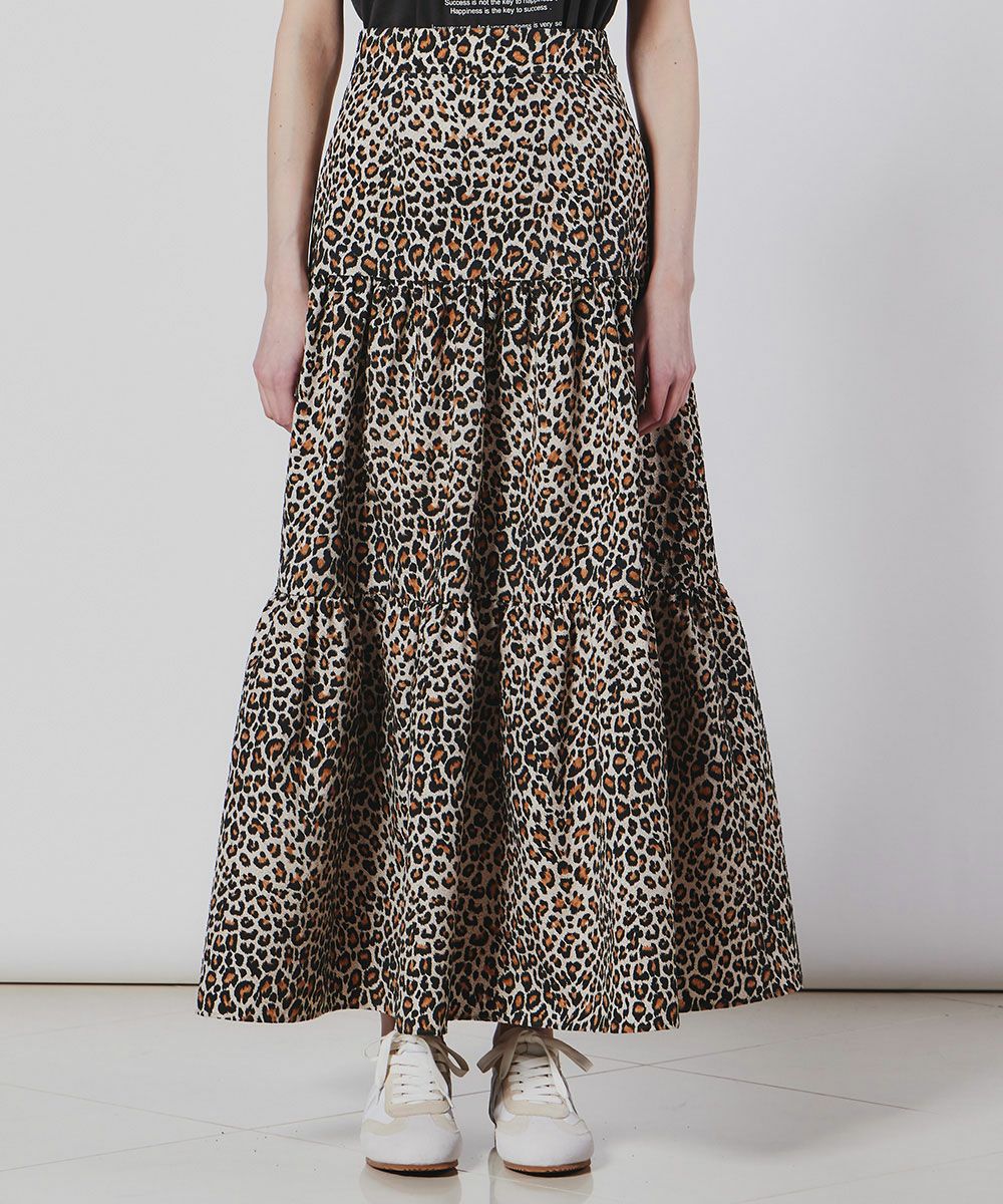 DSC / レオパードティアードマキシスカート BOTTOMS Night STORE  
