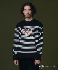 PINK PANTHER×D/him ボーダーロングスリーブTシャツ(OUTLET