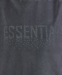 DOUBLE STANDARDラインストーン ロゴトレーナー ブラック ESSENTIAL / ビンテージライクロゴスウェット ESSENTIAL Night