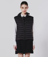 ダブルスタンダードクロージング黒 フリル付きダウンベスト double standard clothing ダブスタ・ダウンベスト