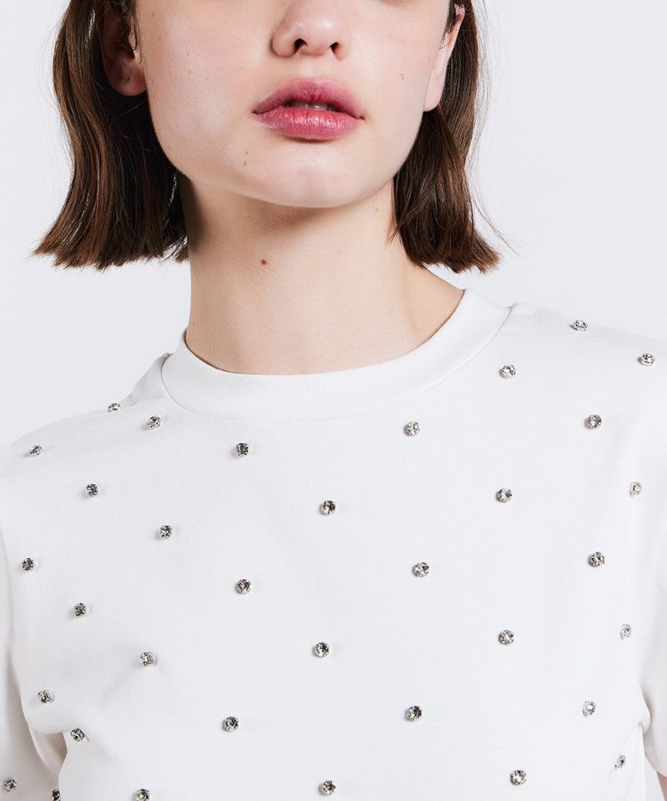 DSC / ラインストーン天竺プルオーバー DSC / ラインストーン天竺プルオーバー(SALE) TOPS Night STORE