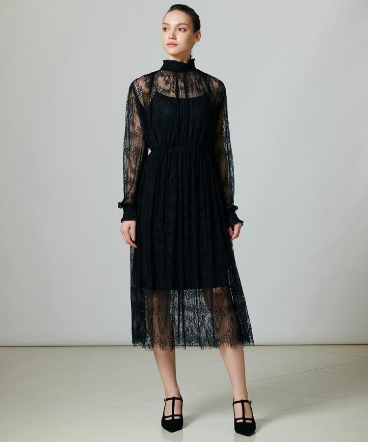 ダブスタsovバックレースアップドレスボレロ黒ワンピース38