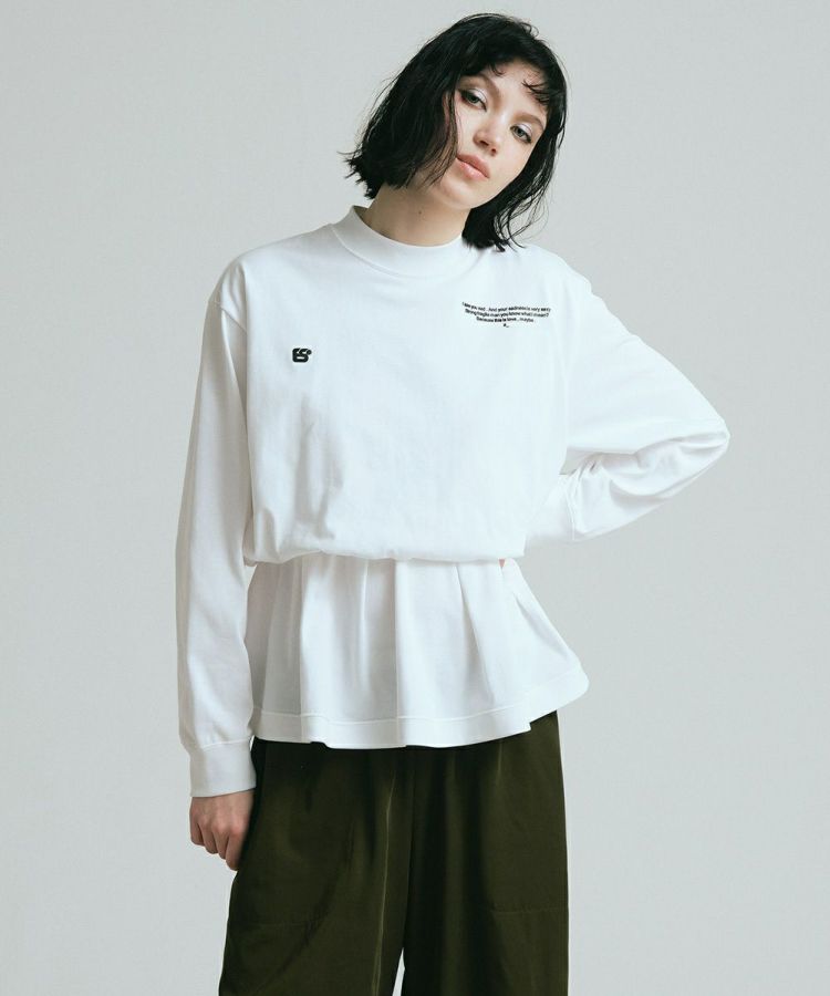 ESSENTIAL / ウエストギャザーロングスリーブTシャツ TOPS Night