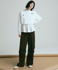 ESSENTIAL / ウエストギャザーロングスリーブTシャツ TOPS Night