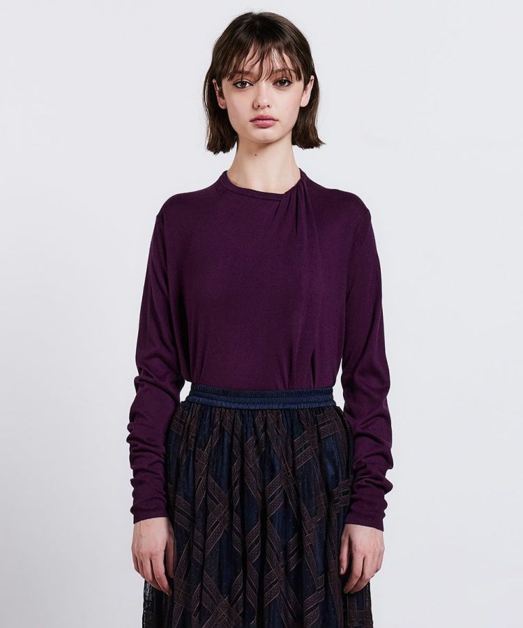 Sov. / シルクカシミヤボレロ風ニット(SALE) TOPS Night STORE