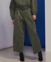 新品タグ付き！　Sov.パンツ Sov. / ツイードボンディングテーパードパンツ(SALE) BOTTOMS Night