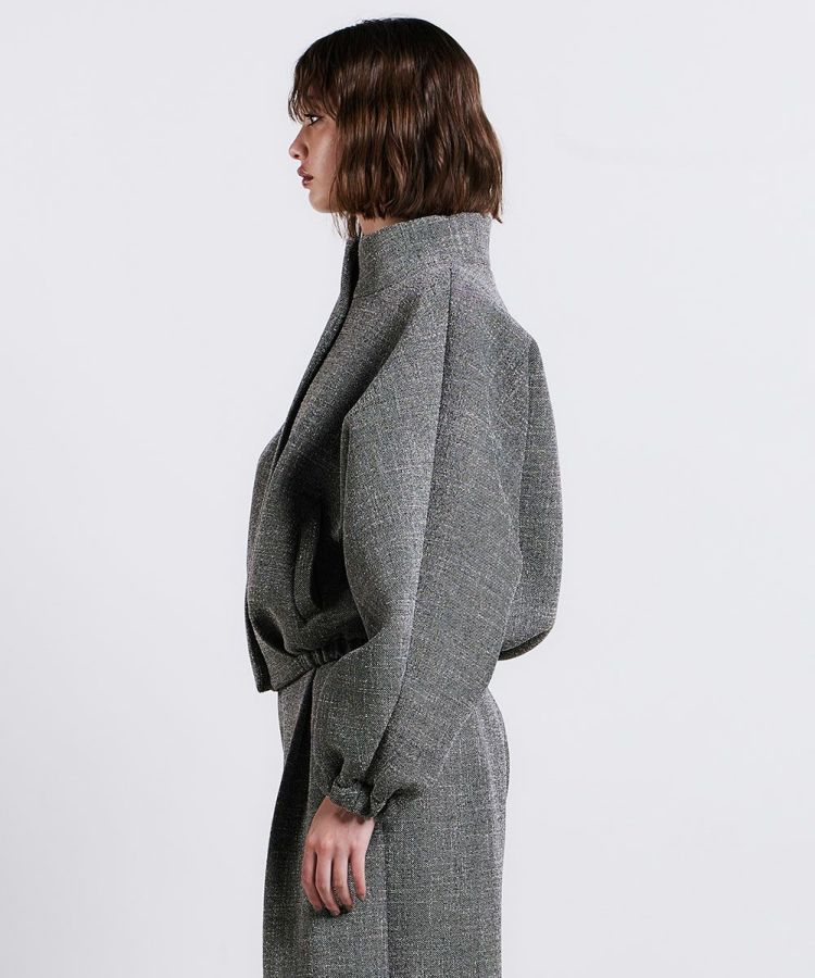 Sov. / ツイードボンディングブルゾン OUTERS Night STORE | ダブル