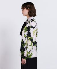 Sov. / フラワープリントサテンボウタイブラウス TOPS Night