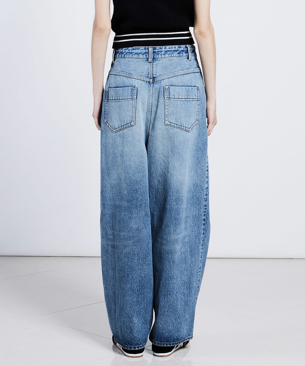 DSC / インディゴワイドデニムパンツ BOTTOMS Night STORE | ダブル  