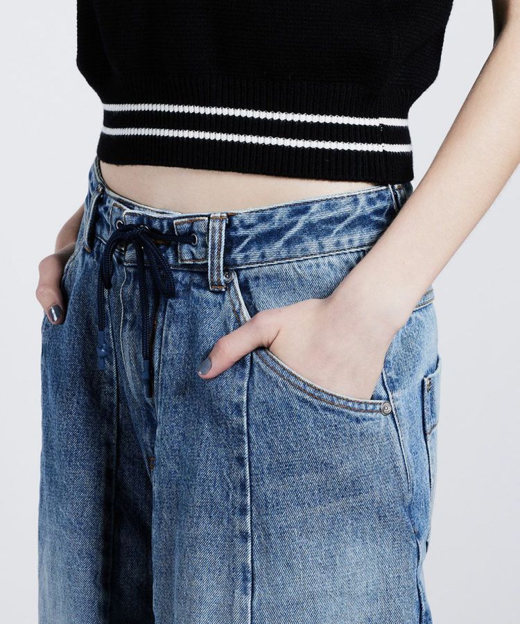 ダブルスタンダードクロージング　星柄　スターワイドデニム　ブルー 36 DOUBLE STANDARD CLOTHING（ダブルスタンダードクロージング）の