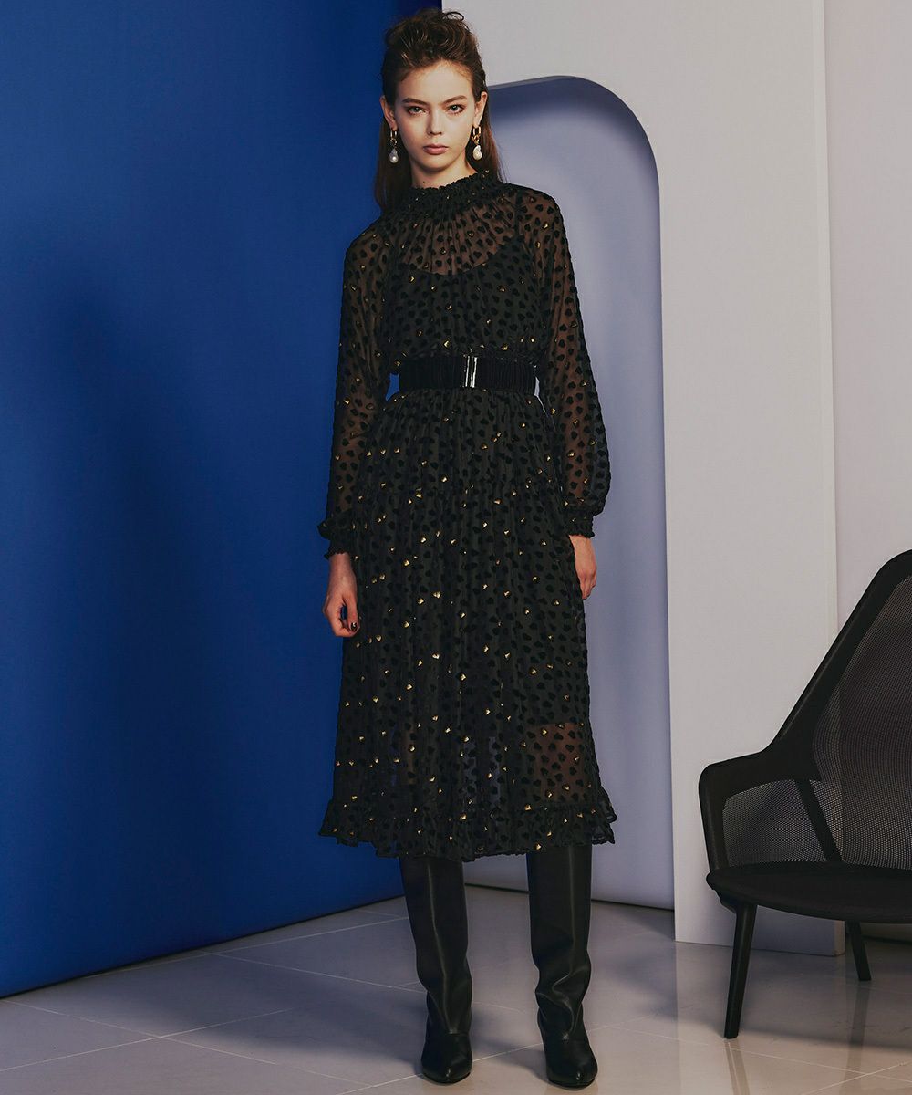 DSC / ハートオパールシャーリングワンピース DRESS Night STORE  