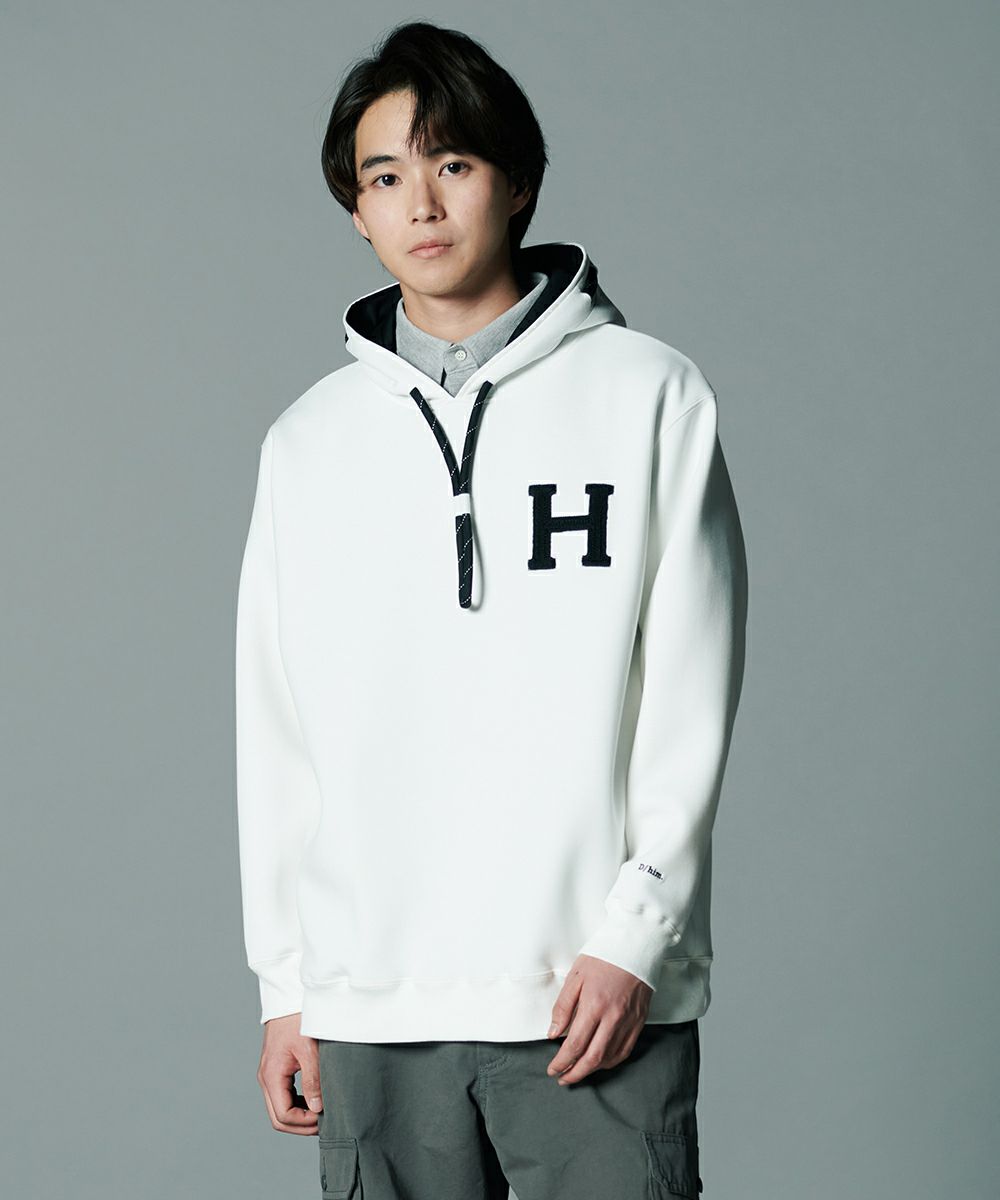 D/him H刺繍ダンボールニットパーカー TOPS Night STORE | ダブル  