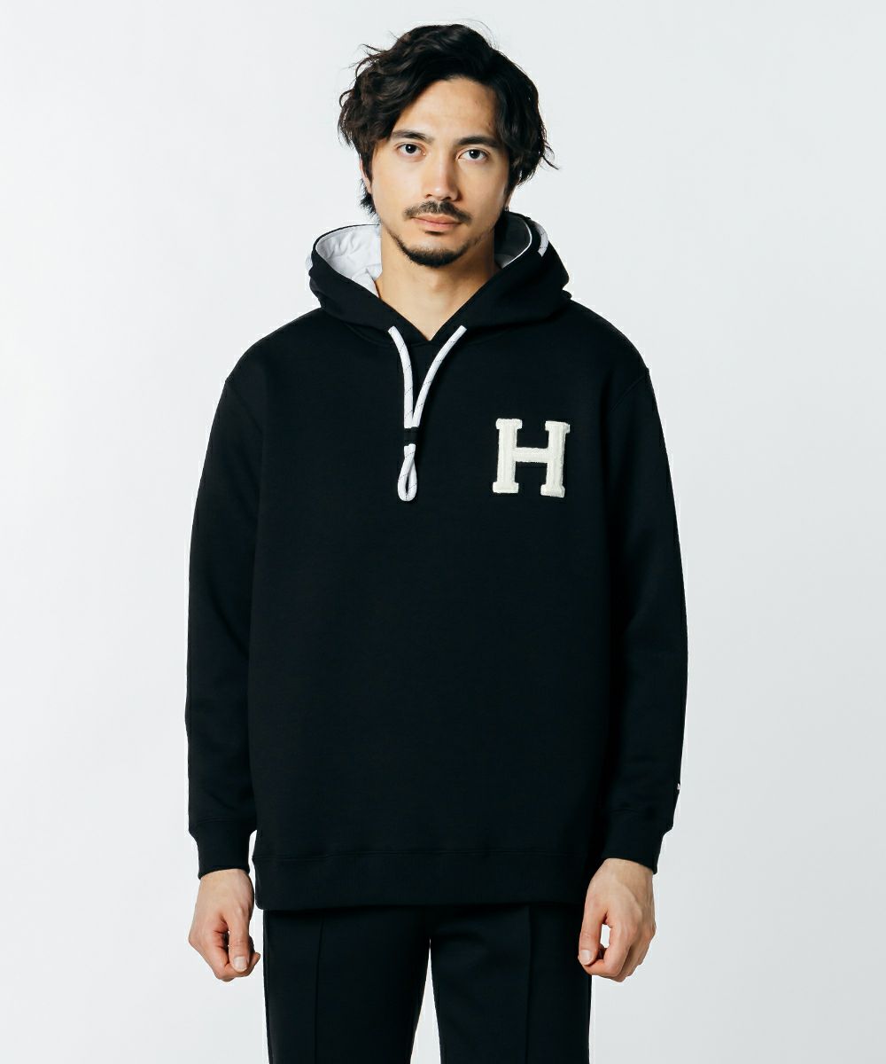 D/him H刺繍ダンボールニットパーカー TOPS Night STORE | ダブル 
