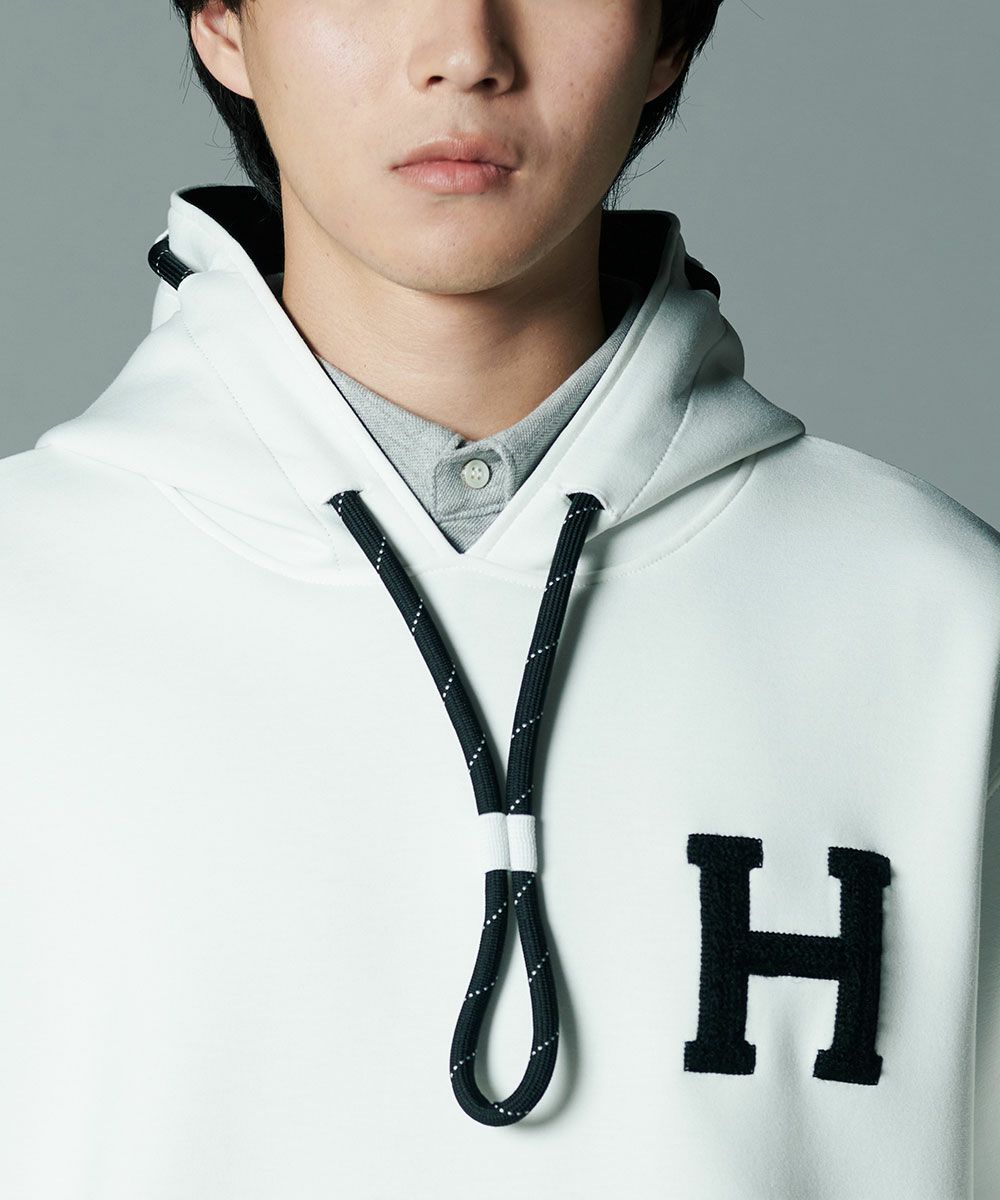 D/him H刺繍ダンボールニットパーカー TOPS Night STORE | ダブル  