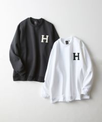 D/him H刺繍裏起毛トレーナー TOPS Night STORE | ダブル