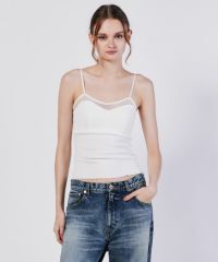 Double standard キャミソール Sov. / カップ付シースルーキャミソール TOPS Night STORE