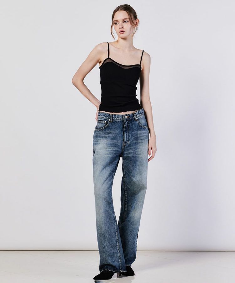 Sov. / カップ付シースルーキャミソール TOPS Night STORE