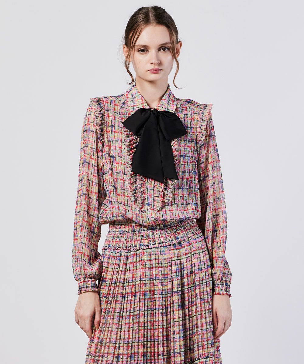 Sov. / シフォンボウタイブラウス TOPS Night STORE | ダブル  