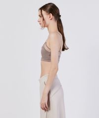 ❤️ダブルスタンダードクロージング❤️ Sov.カップ付き レディース Sov. / カップ付シースルーキャミソール TOPS Night STORE