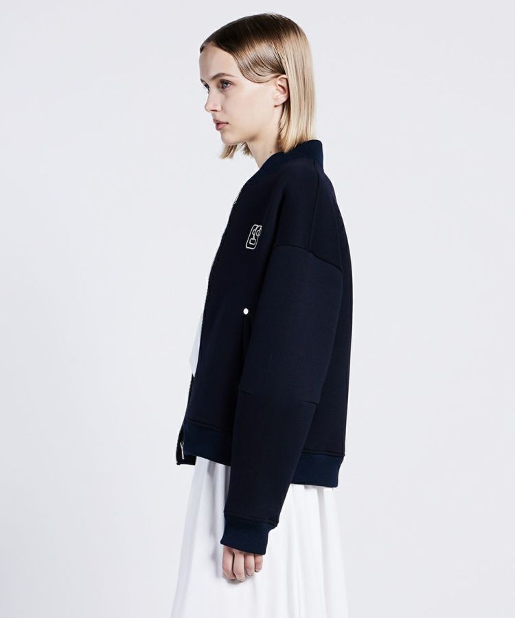   スムースコットン セーター ボンバー ジャケット ESSENTIAL / ダンボールニットボンバージャケット OUTERS Night