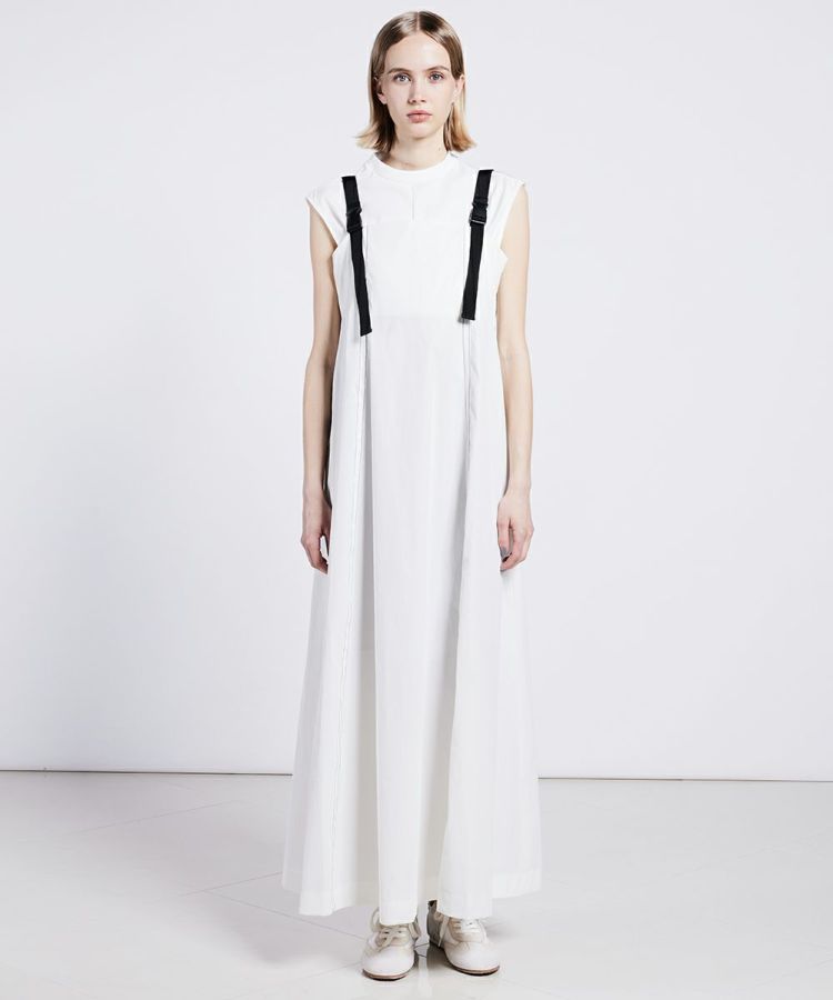 ESSENTIAL / バイカラーステッチジャンパースカート DRESS Night STORE