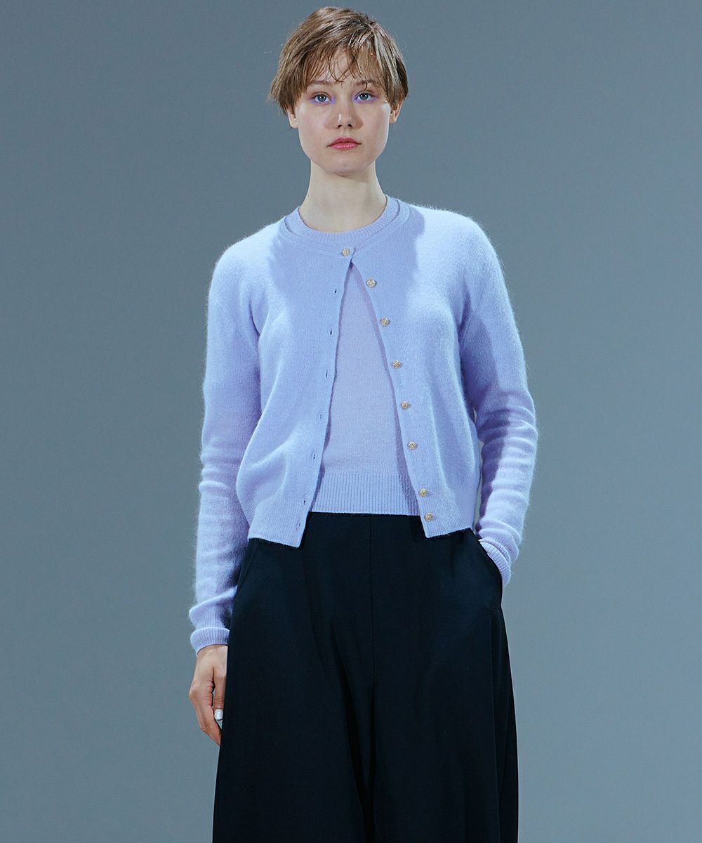 Sov. / モヘアクルーネックニットカーディガン TOPS Night STORE 
