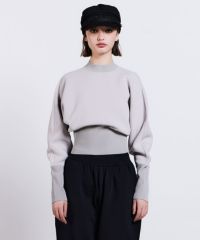 25SS ✨ ソブ エアロ ダンボールニットトップス スエット クロップド丈 白 Sov. / エアロダンボールニットトップス(SALE) TOPS Night STORE