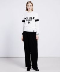 新品　DOUBLE STANDARD CLOTHINGクマ刺繍 長袖ニット DSC / SNOWYロゴ刺繍ニット(SALE) TOPS Night STORE | ダブル