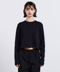 ダブルスタンダードクロージング　ロンT ブラック DSC / グラフィックロングスリーブTシャツ(SALE) TOPS Night