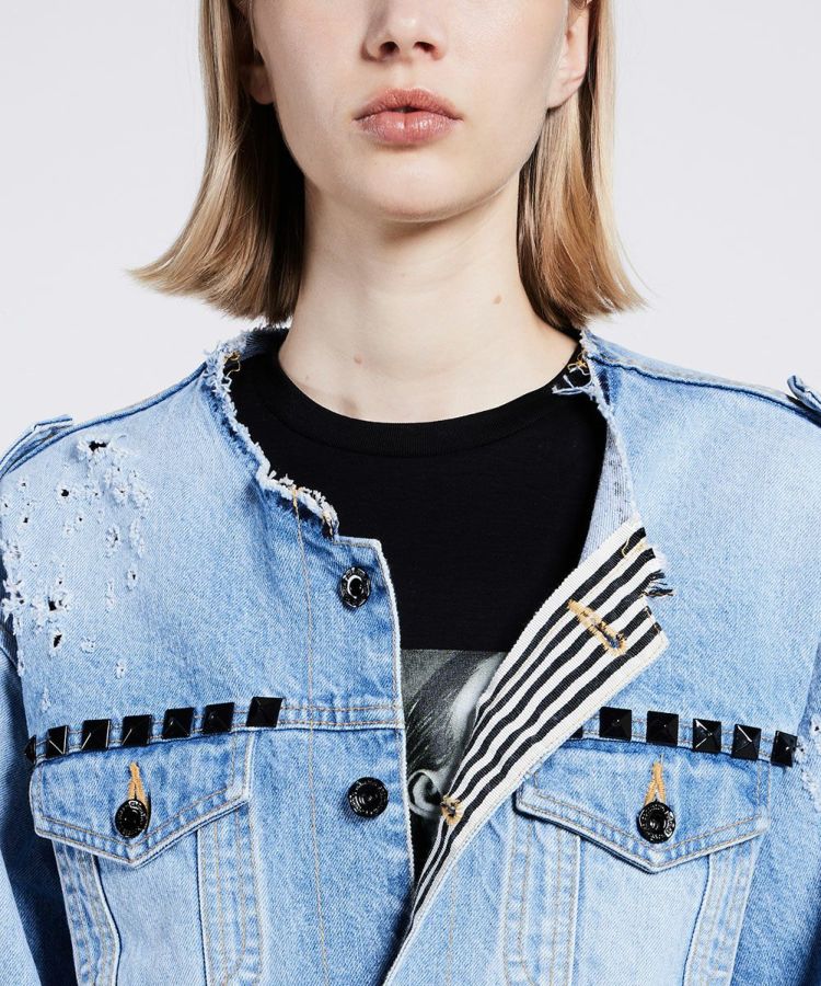 DSC / スタッズデニムジャケット OUTERS Night STORE | ダブル