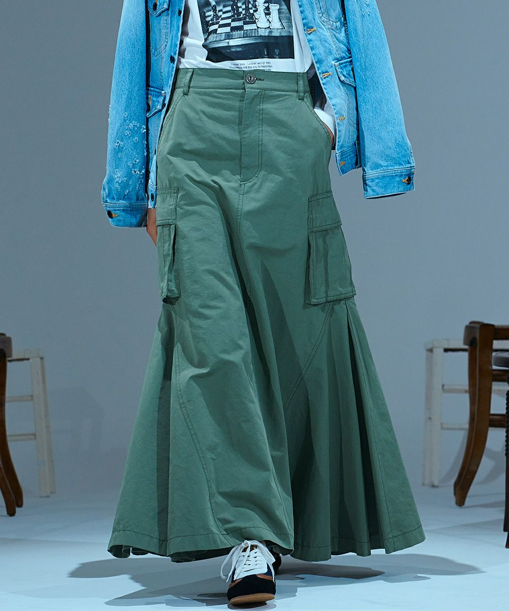 DSC / グログラン撥水カーゴスカート BOTTOMS Night STORE | ダブル 