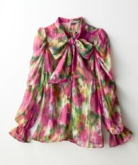 Sov. / フラワープリントボウタイブラウス TOPS Night STORE | ダブル 