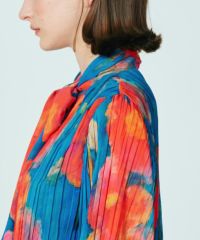 CORCOVADO / Polyester Ciffon プリーツボウタイブラウス CORCOVADO