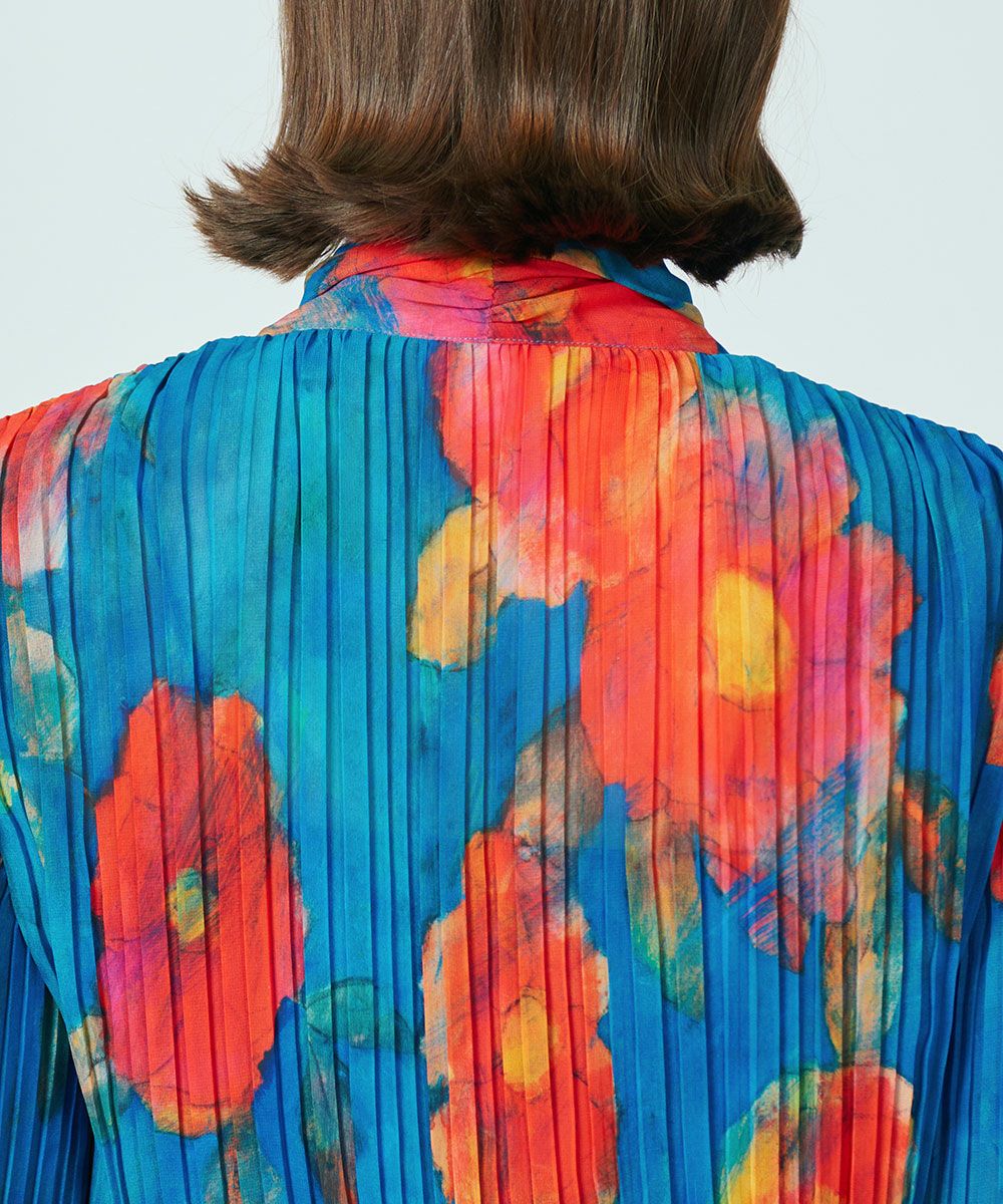 CORCOVADO / Polyester Ciffon プリーツボウタイブラウス CORCOVADO