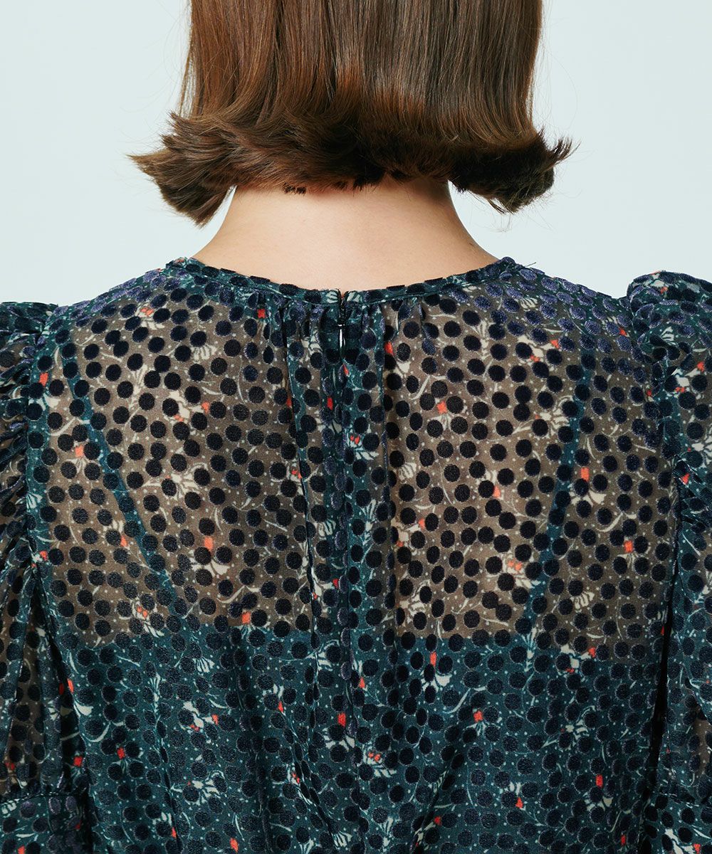 CORCOVADO / フラワーオパールパフスリーブドレス CORCOVADO Night