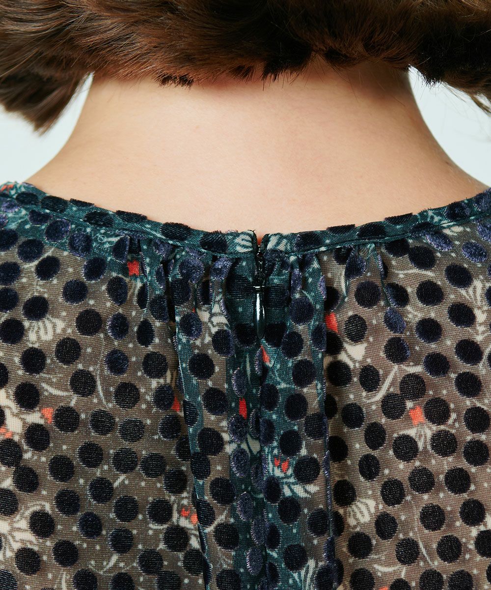 CORCOVADO / フラワーオパールパフスリーブドレス CORCOVADO Night