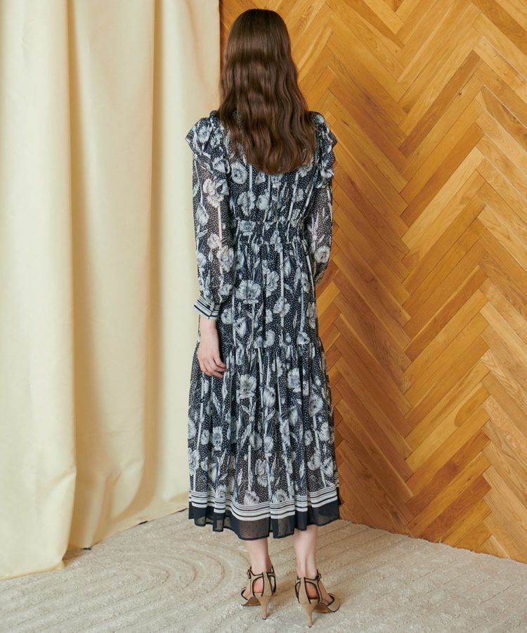 CORCOVADO / Polyester Chiffon ボウタイドレス CORCOVADO Night