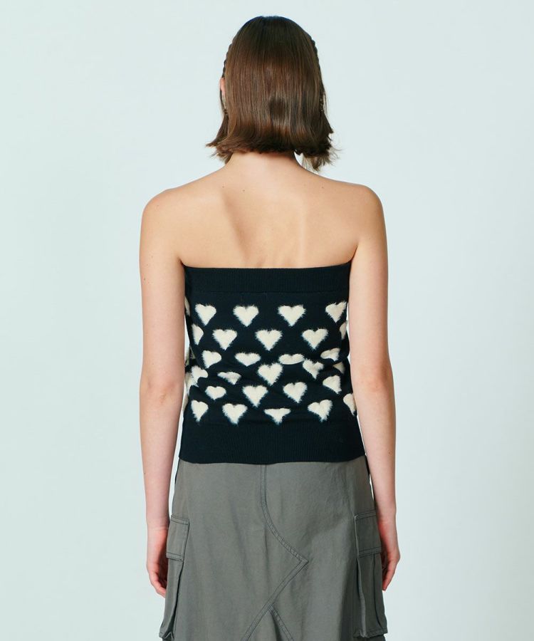 DSC / ハートシャギーモールベアトップ（WEB限定）(SALE) TOPS Night