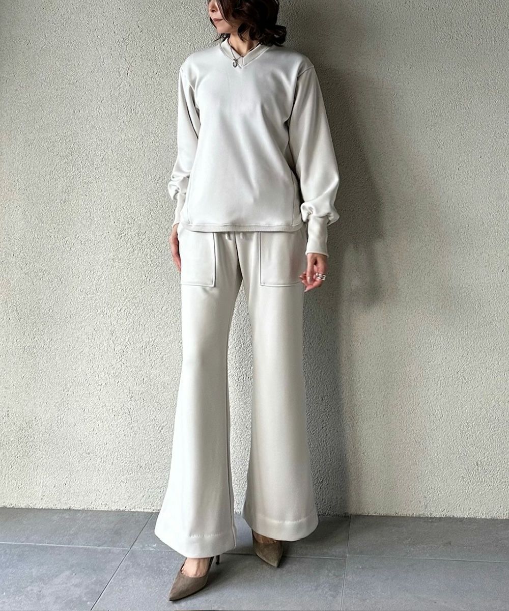 AKKO×Sov./ 裏起毛サーキュラーニットワイドパンツ(WEB限定) BOTTOMS 