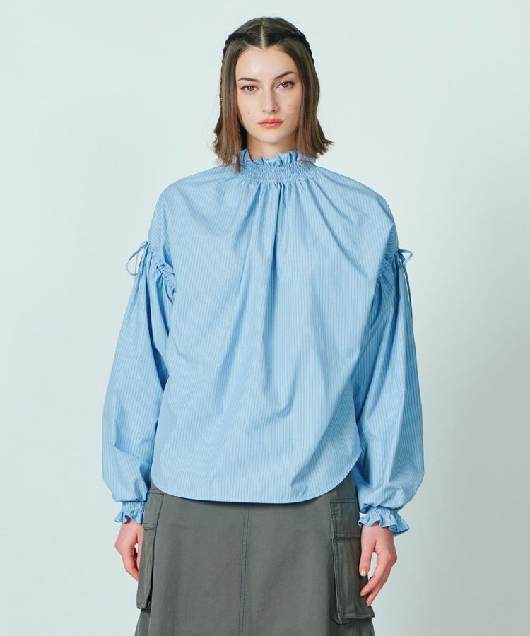 DSC / フリルネックリボンデザインブラウス（WEB限定） TOPS