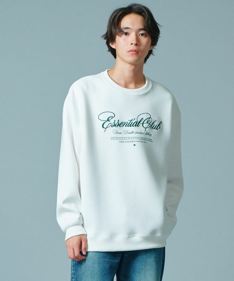 D/him ESSENTIAL 刺繍ダンボールニットプルオーバー TOPS Night