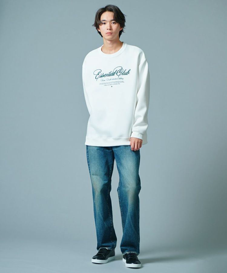 D/him ESSENTIAL 刺繍ダンボールニットプルオーバー TOPS Night