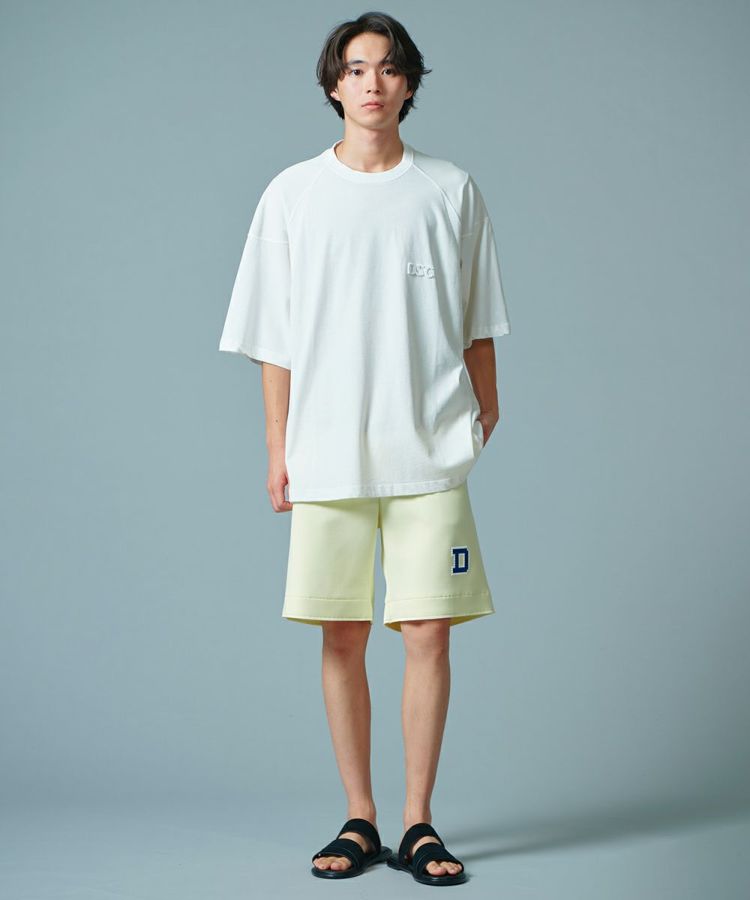 ★DXOH★SMILE EMBROIDER PANTS [GREY]★正規品/韓国直送料込 D/him Dブロックロゴダンボールショートパンツ BOTTOMS Night